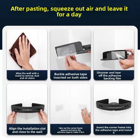 3/2/1 PCS Strong Adhesive No Drill Shower Shelf