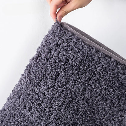 Long hair absorbent bathroom mat