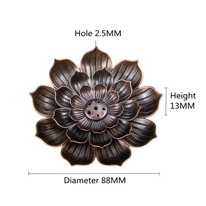 Incense Stick Holder Alloy Lotus Line Incense Burner