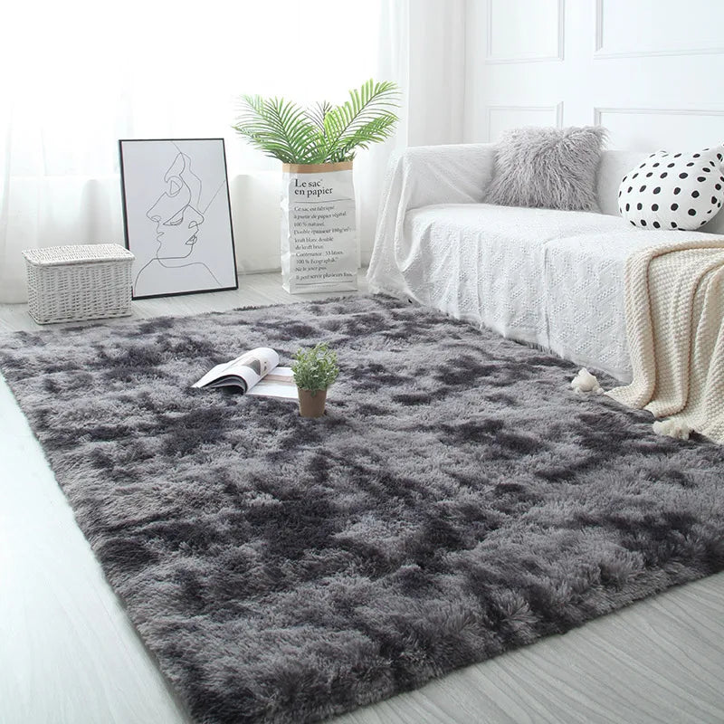 White Fluffy Hall Carpet