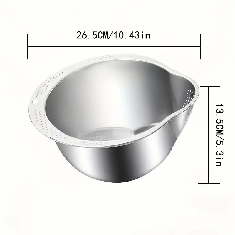 Rice Washer Strainer Bowl