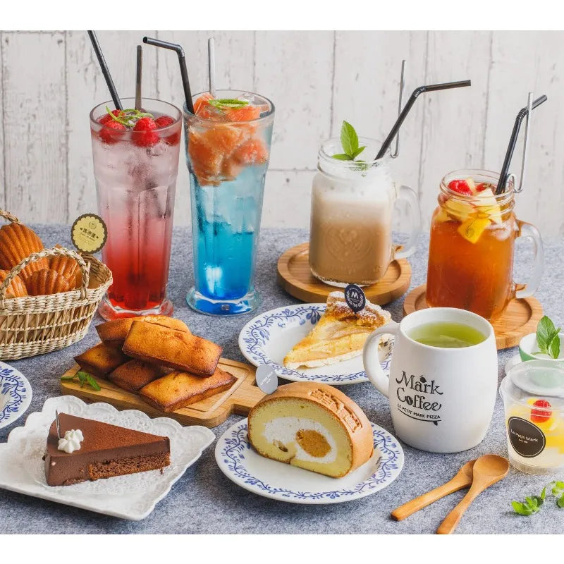 100-1000Pcs Drinking Straws Colorful & Black