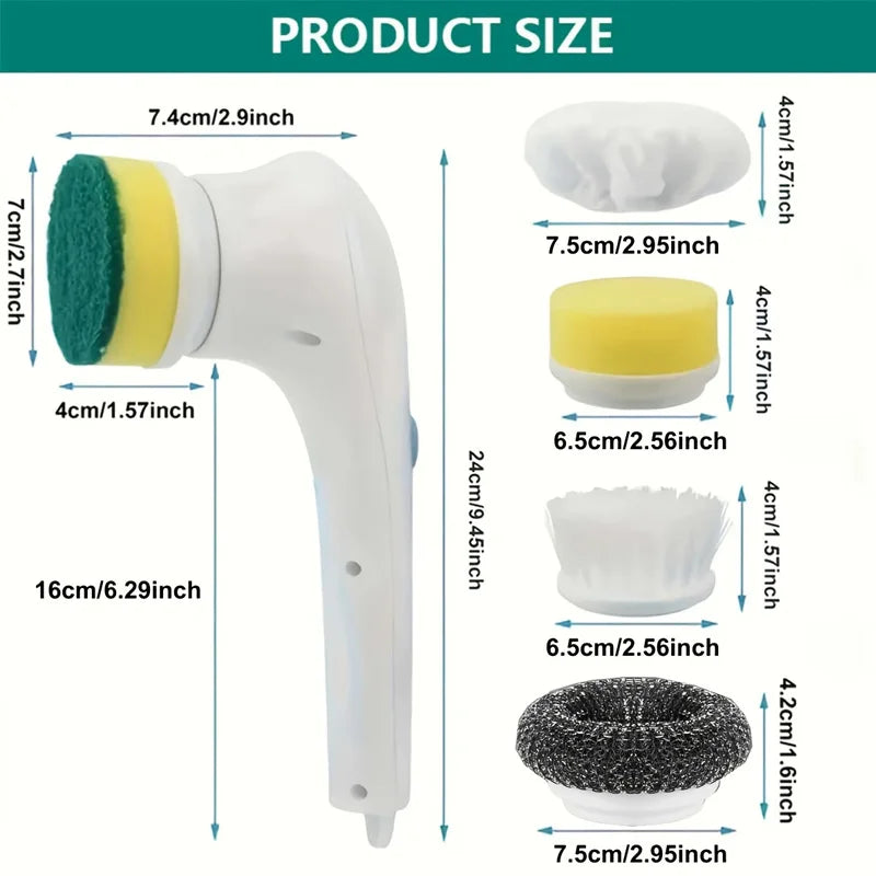 Five in One Multifunctional Electric Cleaning Brush