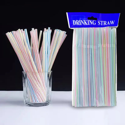 100-1000Pcs Drinking Straws Colorful & Black