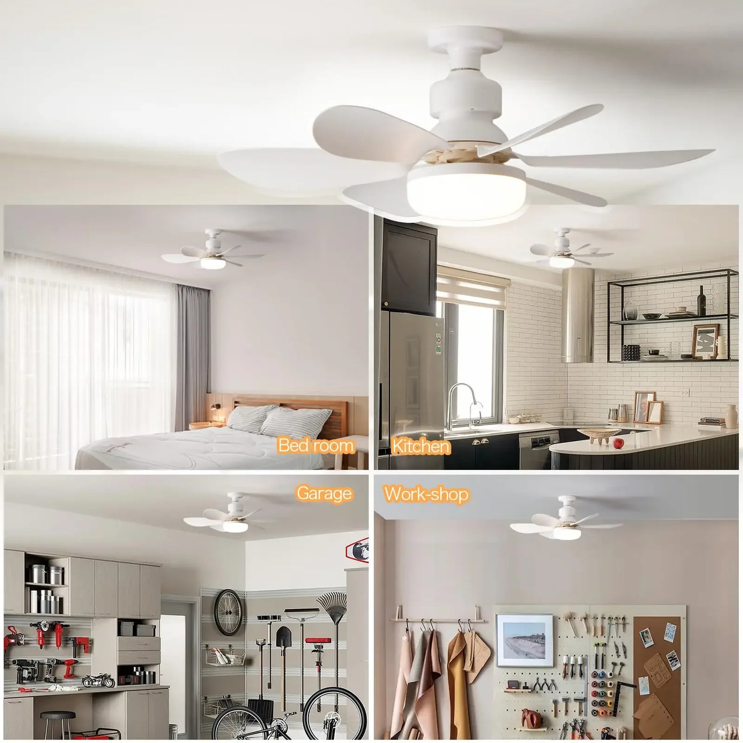 LED 40W ceiling fan light E27 with remote control for dimming