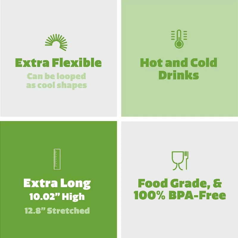 100-1000Pcs Drinking Straws Colorful & Black