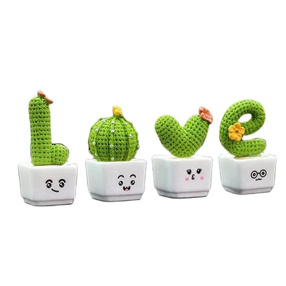 1 Set Of 4 Mini Succulent Set Artificial Succulent