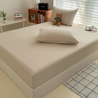 Solid Color Fit Sheet Single Double Queen Size Fitted Cover 90 120x200 150x200 180x200