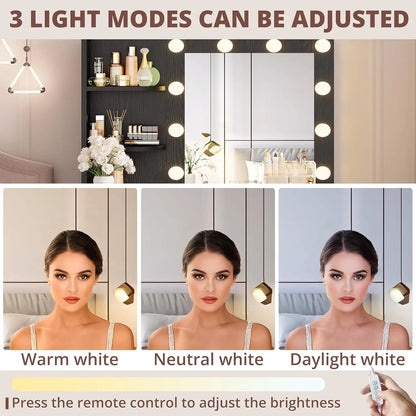 Small Makeup Vanity Table with 5 Drawers