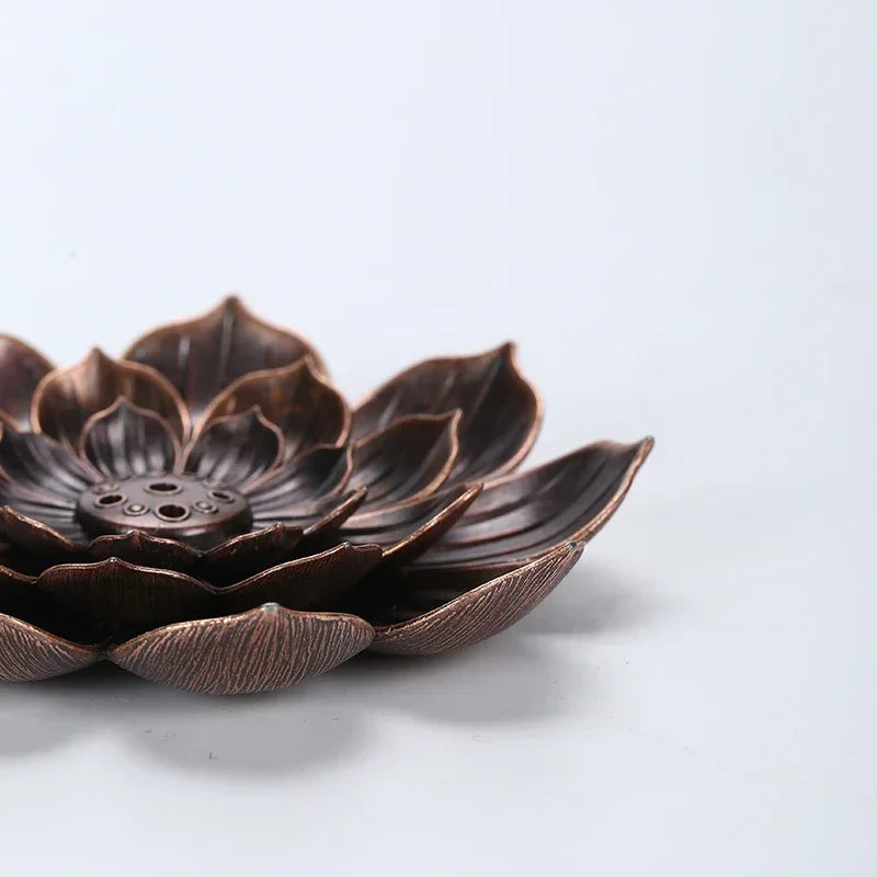Incense Stick Holder Alloy Lotus Line Incense Burner