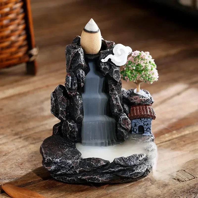 Incense Burner Mountains River Waterfall Fragrance