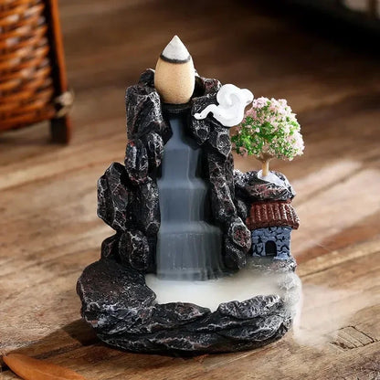 Incense Burner Mountains River Waterfall Fragrance