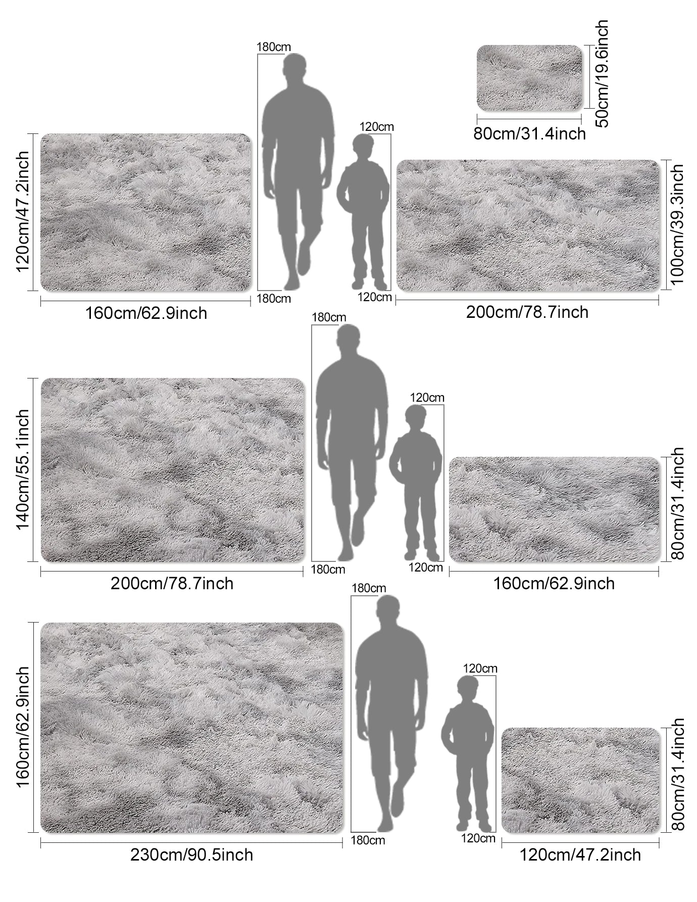 Fluffy Large Carpet Living Room