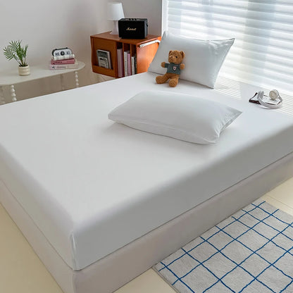 Solid Color Fit Sheet Single Double Queen Size Fitted Cover 90 120x200 150x200 180x200