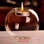 Clear Glass Tea Spot Candle Holder