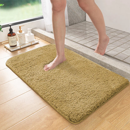 Long hair absorbent bathroom mat