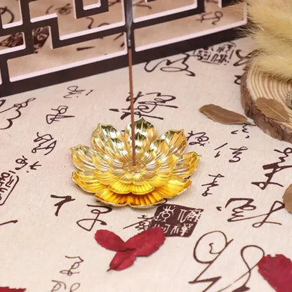 Incense Stick Holder Alloy Lotus Line Incense Burner