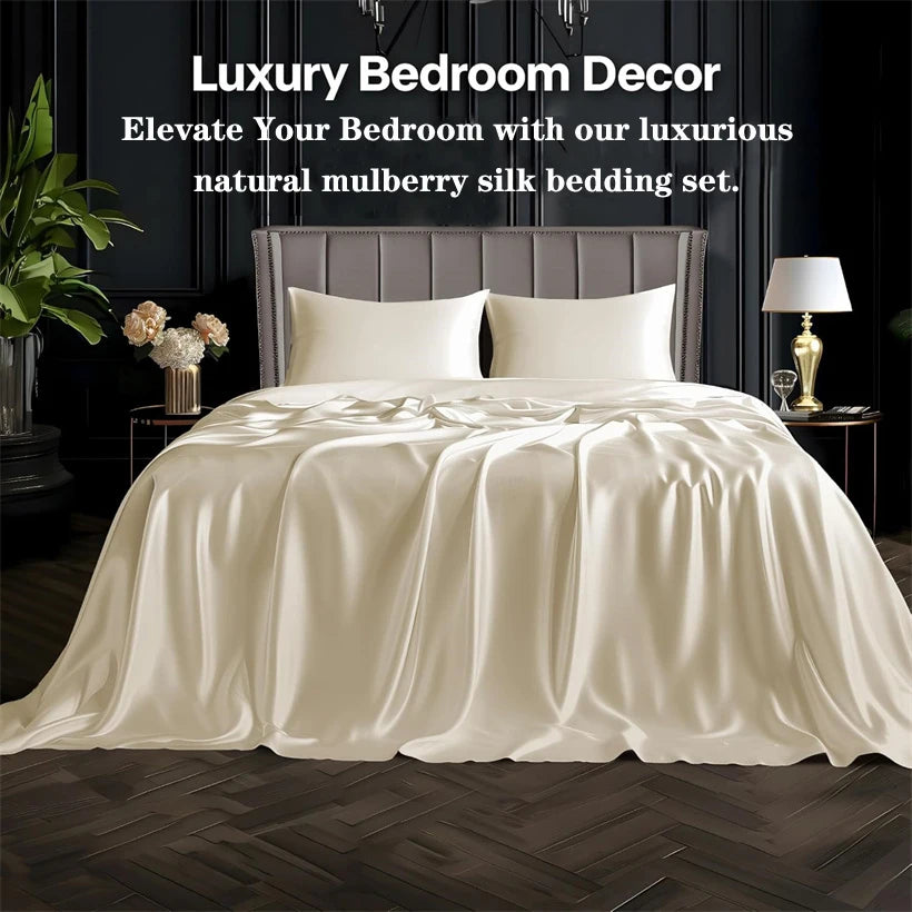 Mulberry Silk Bedding Set Luxury Natural 100% Silk