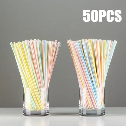 100-1000Pcs Drinking Straws Colorful & Black