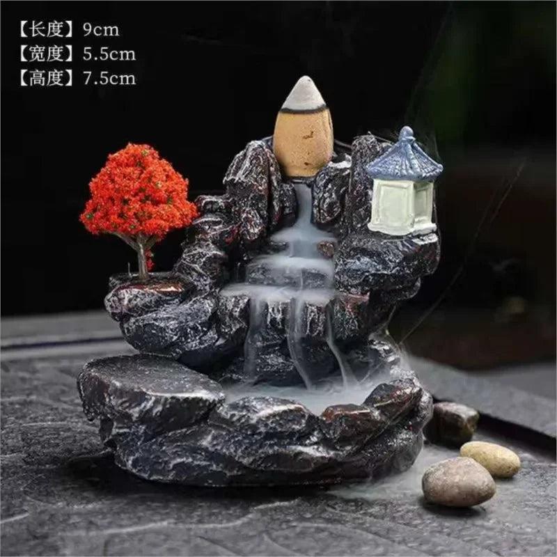 Incense Burner Mountains River Waterfall Fragrance
