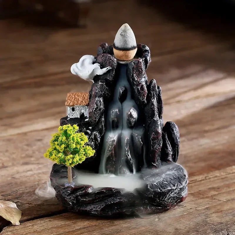 Incense Burner Mountains River Waterfall Fragrance