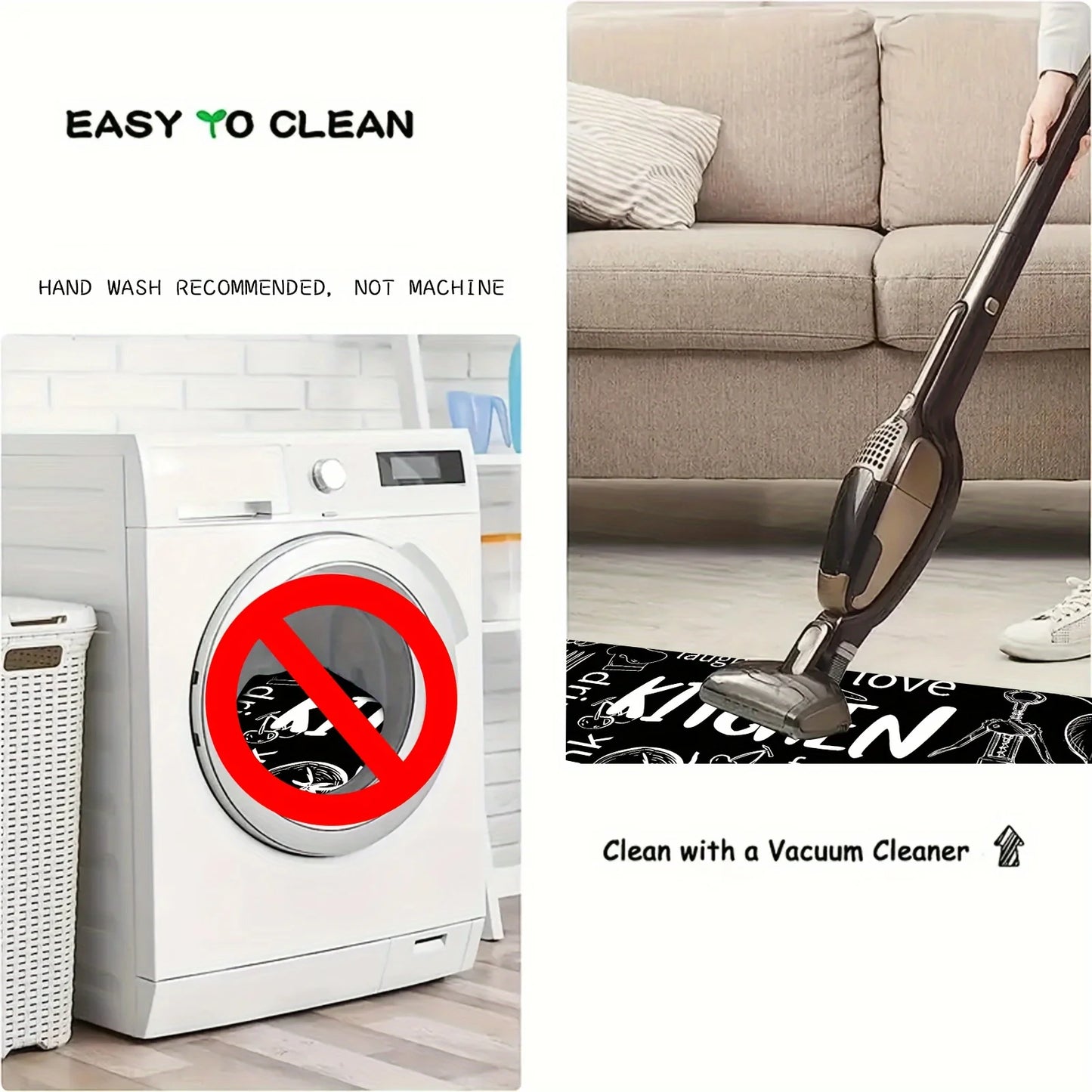 Long hair absorbent bathroom mat