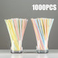 100-1000Pcs Drinking Straws Colorful & Black