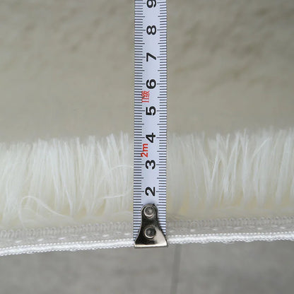 White Fluffy Hall Carpet