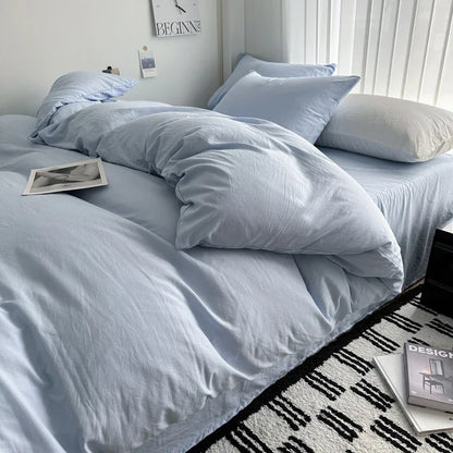 Bed Linen Solid Cotton Bedding Set with Sheet