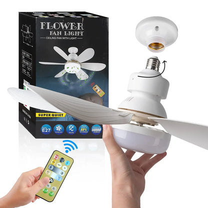 LED 40W ceiling fan light E27 with remote control for dimming
