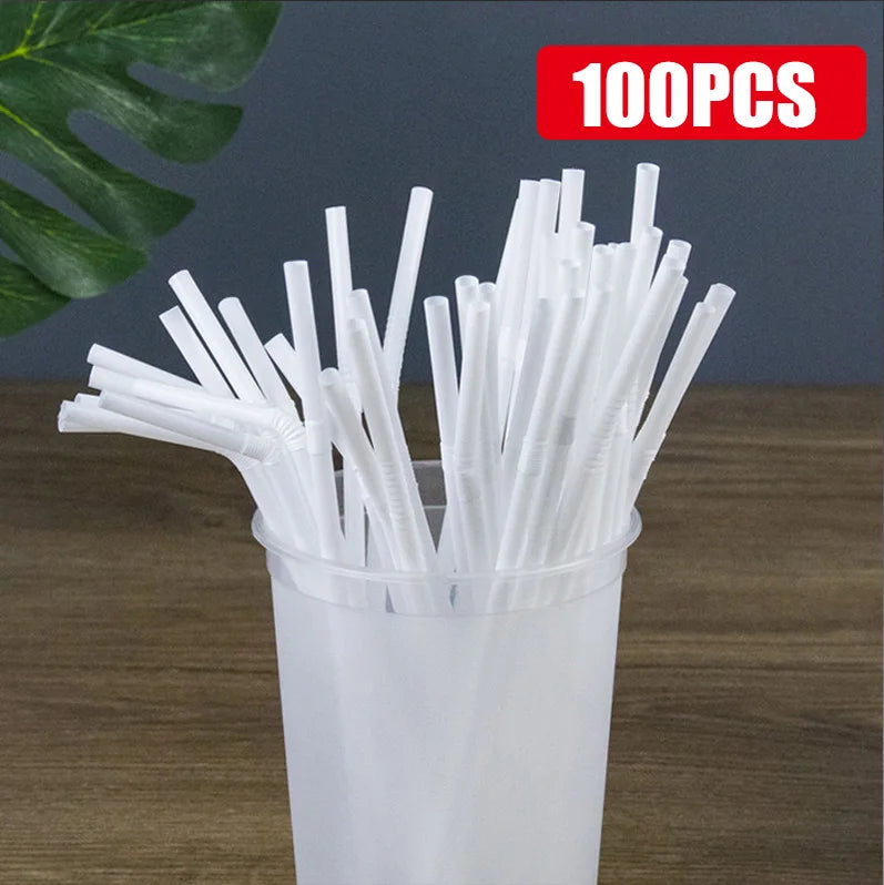 100-1000Pcs Drinking Straws Colorful & Black