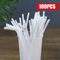 100-1000Pcs Drinking Straws Colorful & Black