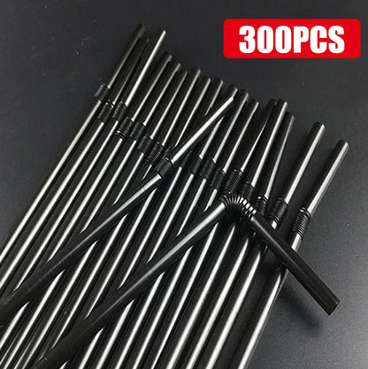 100-1000Pcs Drinking Straws Colorful & Black